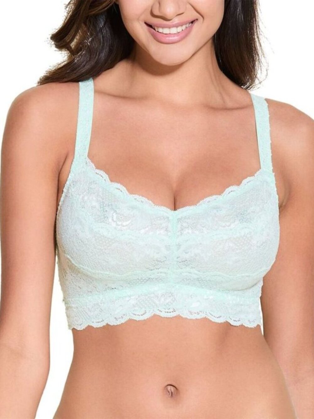 Cosabella Never Say Never Curvy Sweetie Soft Bralette in Lagoon Mist -NWT